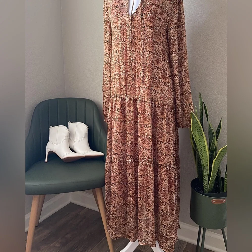 NWT- Ces Femme - Western Boho Maxi Dress - Picture 10 of 10